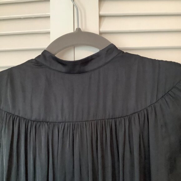 Zadig & Voltaire Reveal Satin Dress black long sleeve mini medium - Picture 9 of 11